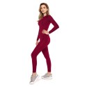 Legginsy zimowe basic bordowe